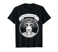 Even Death Leaves Roots - Philosophical Nature Art Skull T-Shirt