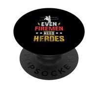 Even Firemen Need Heroes Lineman Linework Lineworker PopSockets Adhesive PopGrip