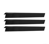 Even Heat Deflector Bars for Weber for genesis II for spirit | Porcelain enameled steel construction, rust resistant, long lasting durability, black finish, 3 pack