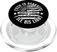 Even In Darkness I See His Light Faith Message PopSockets PopGrip for MagSafe