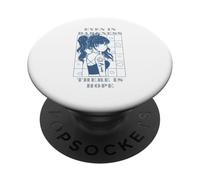 Even In Darkness There Is Hope Retro Anime Quotes Present PopSockets Adhesive PopGrip