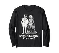 Even in Death Skeleton Couple Wedding Gothic Unique Design Long Sleeve T-Shirt