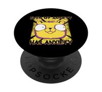 Even My Anxiety Has Anxiety Funny Bear Lovers Introvert PopSockets Adhesive PopGrip