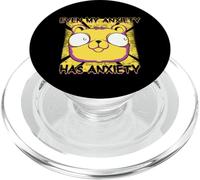 Even My Anxiety Has Anxiety Funny Bear Lovers Introvert PopSockets PopGrip for MagSafe