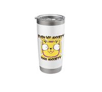 Even My Anxiety Has Anxiety Funny Bear Lovers Introvert Stainless Steel Insulated Tumbler