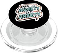 Even My Anxiety Has Anxiety Funny Introvert Quote Saying PopSockets PopGrip for MagSafe