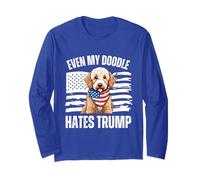 Even My Golden Doodle Hates Trump Liberal Harris Dog Lady Long Sleeve T-Shirt