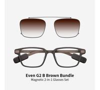 Even Realities - Even G2 B Brown (Rectangular) + Clip & Pouch Brown Rectangular Bundle