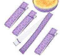 Even Strips for Baking Cakes - Thick Cotton Oven Tapes, 4 Pieces Baking Sheet Sheets, Heat Resistant Bands with Secure Hold | Practical Leveling Aid for Professional Bakers, H