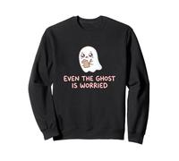 Even The Ghost Is Worried Anxiety Humor Spooky Halloween Sweatshirt