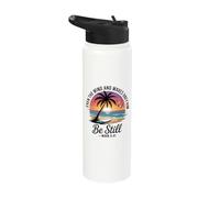 Even The Wind and The Waves Obey Him Mark 4:41 Christian Stainless Steel Insulated Water Bottle