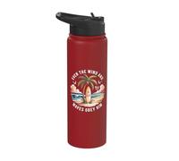 Even The Wind and The Waves Obey Him Mark 4:41 Christian Stainless Steel Insulated Water Bottle