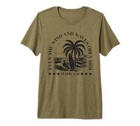Even The Wind and Waves Accept Him Mark 4:41 Christian Surf Premium T-Shirt