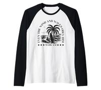 Even The Wind and Waves Accept Him Mark 4:41 Christian Surf Raglan Baseball Tee