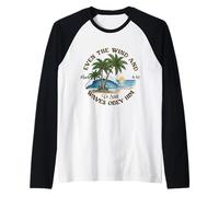 Even The Wind And Waves Obey Him Be-Still Bible Summer Vibes Raglan Baseball Tee