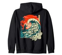 Even The Wind And Waves Obey Him Mark 4:41 Zip Hoodie
