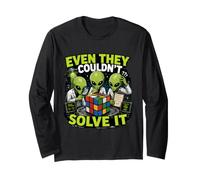 Even They Couldnt Solve It Alien Cube Puzzle Long Sleeve T-Shirt