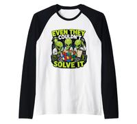 Even They Couldnt Solve It Alien Cube Puzzle Raglan Baseball Tee