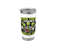 Even They Couldnt Solve It Alien Cube Puzzle Stainless Steel Insulated Tumbler