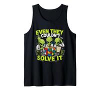 Even They Couldnt Solve It Alien Cube Puzzle Tank Top