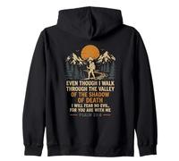 Even Though I Walk Through The Valley Psalm 23 4 Zip Hoodie