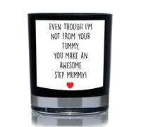 Even Though I'm Not From Your Tummy, You Make An Awesome Step Mummy! Funny 20cl Candle 60 SECOND MAKEOVER Black One Size