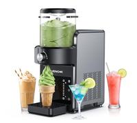 Evenchic Slushie Machine, Slushie & Soft Serve Ice Cream Make for Home, No Ice Needed with Rapid Chill & Temperature Control, Multi-function for Frozen Drink, Milk Shake, Margaritas, Frappé