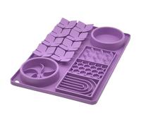 Evenco Slow Feeder Bowl, Silicone Lick Mat with Suction Cups for Dog Cat, Snuffle Mat for Pet Smell Training, Puzzle Toys for Bored Puppy, Interactive Sniff Mat for Slow Eating and Keep Busy, Purple