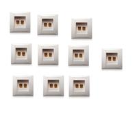 Evenden 10x Wall Socket Wall Connection Box Port with 2 Sockets for Banana Plugs Speaker