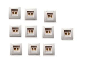 Evenden 10x Wall Socket Wall Connection Box Port with 2 Sockets for Banana Plugs Speaker