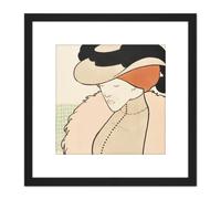 Evenepoel Salon Des Cent 40th Exhibition Advert 8X8 Inch Square Wooden Framed Wall Art Print Picture with Mount Artery8 Black One Size