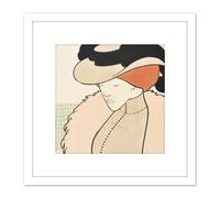 Evenepoel Salon Des Cent 40th Exhibition Advert 8X8 Inch Square Wooden Framed Wall Art Print Picture with Mount Artery8 White One Size