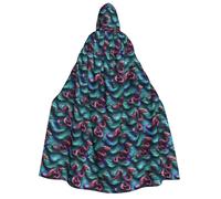 Evengigy 3D Magical Dragon Scales Pattern print Adults Halloween Hooded Cloak, large Hooded Cape Cosplay Cloak Uniform Women Men