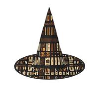 Evengigy African Mud Cloth Tribal Print Halloween Hat fun Witch Hat foldable headwear Cosplay Decor personalized 3 pieces