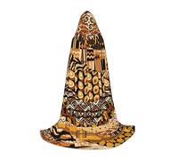 Evengigy African Style Patchwork print Hooded Cape For Teenagers Halloween Hooded Cloak, children Cosplay Cloak Robe
