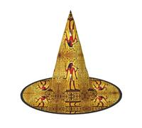 Evengigy Ancient Egypt Tribe Series Print Halloween Hat fun Witch Hat foldable headwear Cosplay Decor personalized 2 pieces