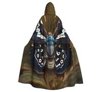 Evengigy Beautiful moth wings print Women Men Adults Halloween Hooded Cloak, Hooded Cape Cosplay Cloak Robe Uniform