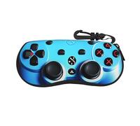 Evengigy Blue Game Controller Print Eyeglasses Sunglasses Case Ultra Light Neoprene Belt Clip Reading Glasses Case