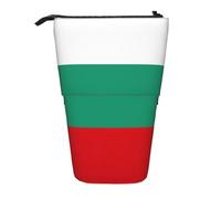 Evengigy Bulgarian Flag Print Cute Pencil Case with Zip Adjustable Stand Pencil Holder Funny Makeup Bag