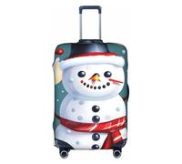 Evengigy Christmas Happy Snowmans Print Luggage Cover Suitcase Cover Travel Protector Baggage Fits18-32 Inch Luggage