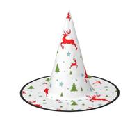 Evengigy Christmas Holiday Print Halloween Hat fun Witch Hat foldable headwear Cosplay Decor personalized 3 pieces
