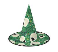 Evengigy Cute Cartoon Sheep Print Halloween Hat fun Witch Hat foldable headwear Cosplay Decor personalized 1 piece