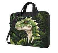 Evengigy Dinosaur Palm Leaf print Laptop Bag for Women men Cute Laptop Messenger Bag for Work College