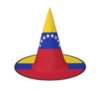 Evengigy Flag of Venezuela Print Halloween Hat fun Witch Hat foldable headwear Cosplay Decor personalized 2 pieces