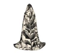 Evengigy Floral Herbs Botanical Pattern print Hooded Cape For Teenagers Halloween Hooded Cloak, children Cosplay Cloak Robe