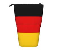Evengigy German Flag Print Cute Pencil Case with Zip Adjustable Stand Pencil Holder Funny Makeup Bag