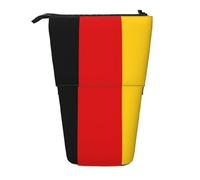 Evengigy German Flag Print Cute Pencil Case with Zip Adjustable Stand Pencil Holder Funny Makeup Bag