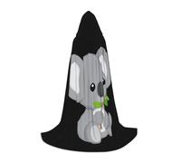 Evengigy Green leaf koala print Hooded Cape For Teenagers Halloween Hooded Cloak, children Cosplay Cloak Robe