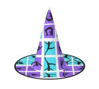 Evengigy Gymnastics Game Print Halloween Hat fun Witch Hat foldable headwear Cosplay Decor personalized 1 piece