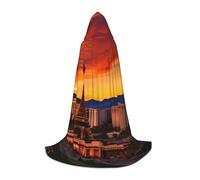 Evengigy Las Vegas Sunset print Hooded Cape For Teenagers Halloween Hooded Cloak, children Cosplay Cloak Robe